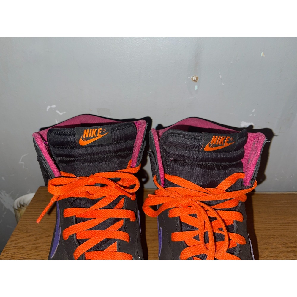 Nike Dunk‎ High Godzilla Size 13 Mens 2012 Black Purple Orange 317982-053 - Picture 4 of 16